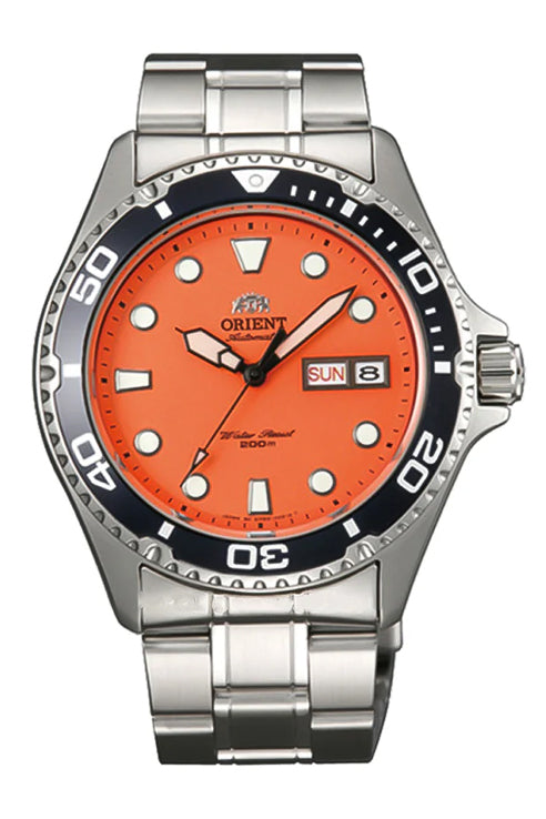 Orient Mako Ray Raven II Orange Dial - FAA02006M9