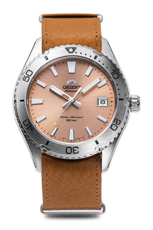 ORIENT: Mechanical Sports Watch, Leather Strap - 39.9mm (RA-AC0Q05P)